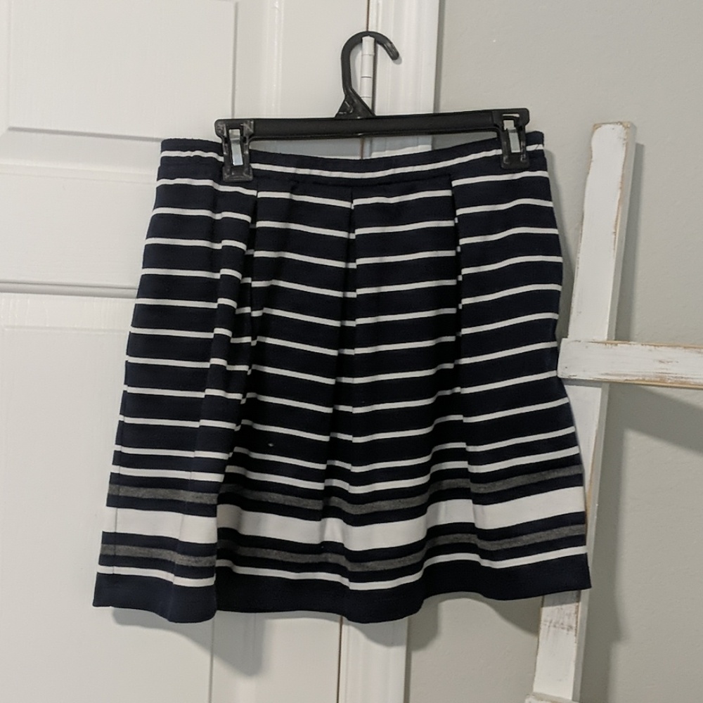 Max Studios Navy and White Skirt